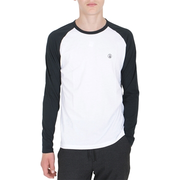 Volcom T-shirt Pen l/s White Black raglan